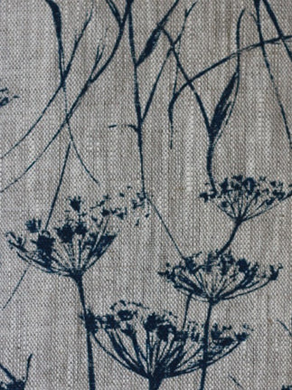 Cowparsley 01 - blue on natural